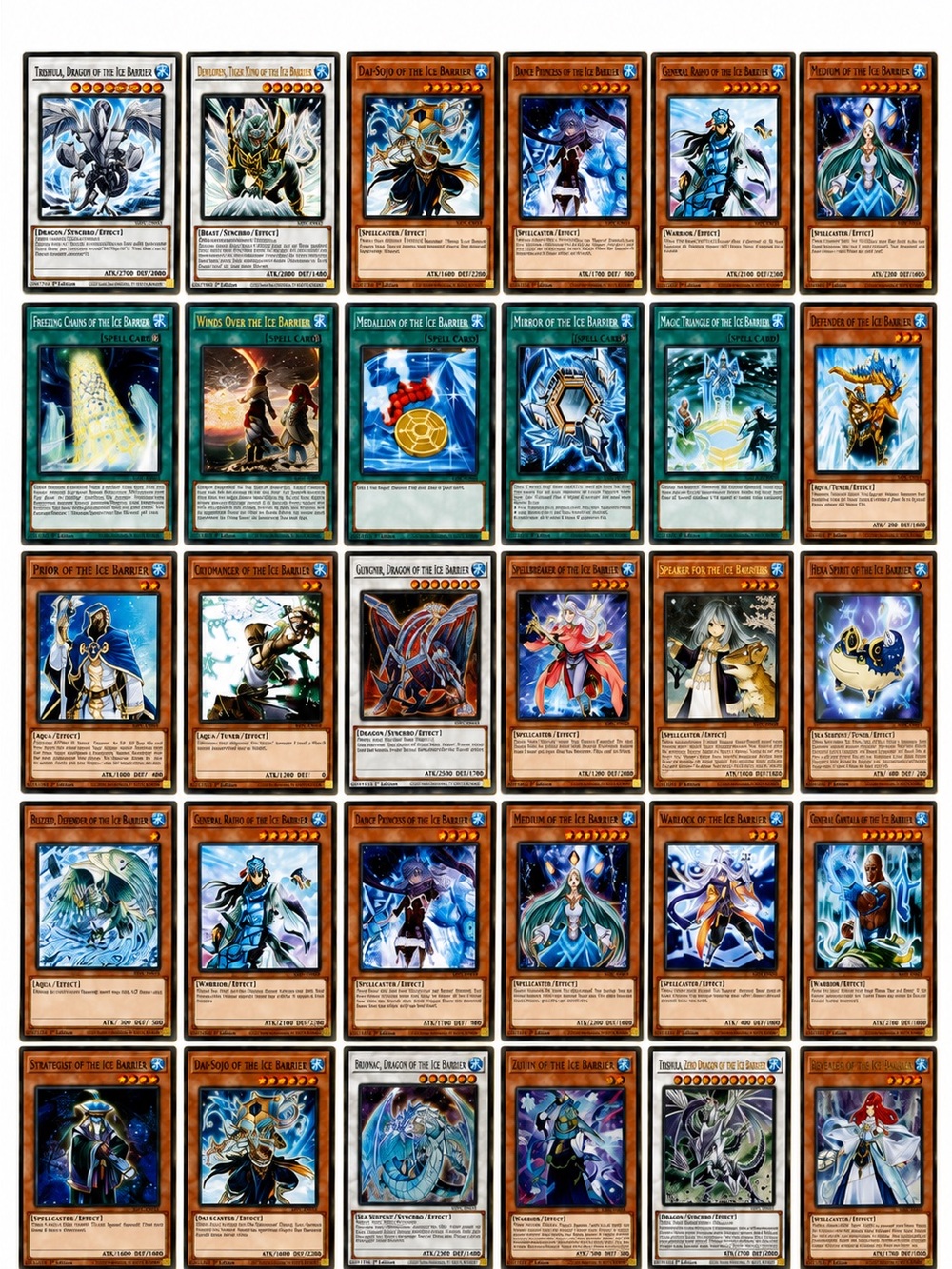 Yu-Gi-Oh! Ice Barrier 30 Card Lot 1st Edition + Holographic Trishula Dewloren